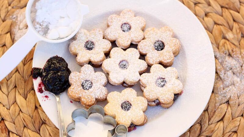 Galletas navideñas Linzer